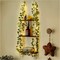 Hanging Shelf with Vine Lights – Macramé Plant Wall Shelf with Handmade Woven Ropes, 3-Tier Floating Shelf, Boho Aesthetic Wall Storage for Succulents, Bedroom, Living Room, or Bathroom Decor
